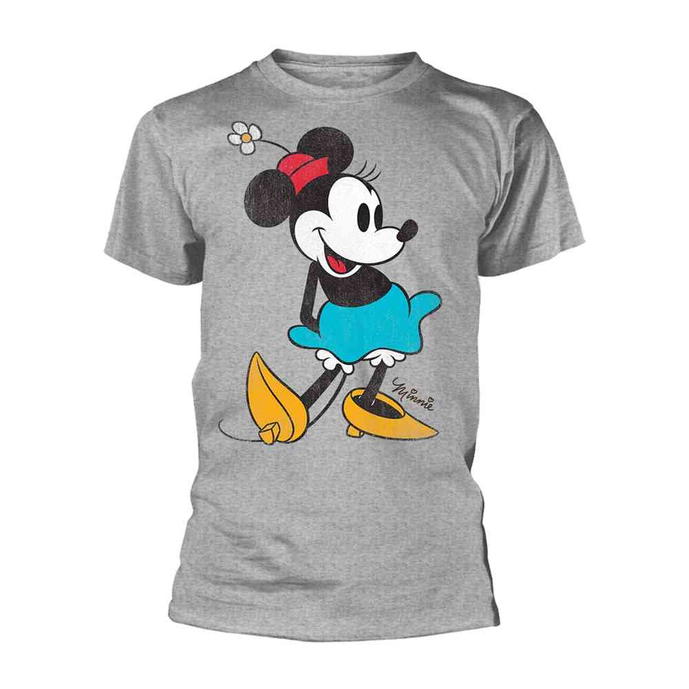 Disney Disney Mickey Mouse Heren Tshirt Minnie Kick Grijs Disney Disney Mickey Mouse Heren Tshirt Distressed Grijs